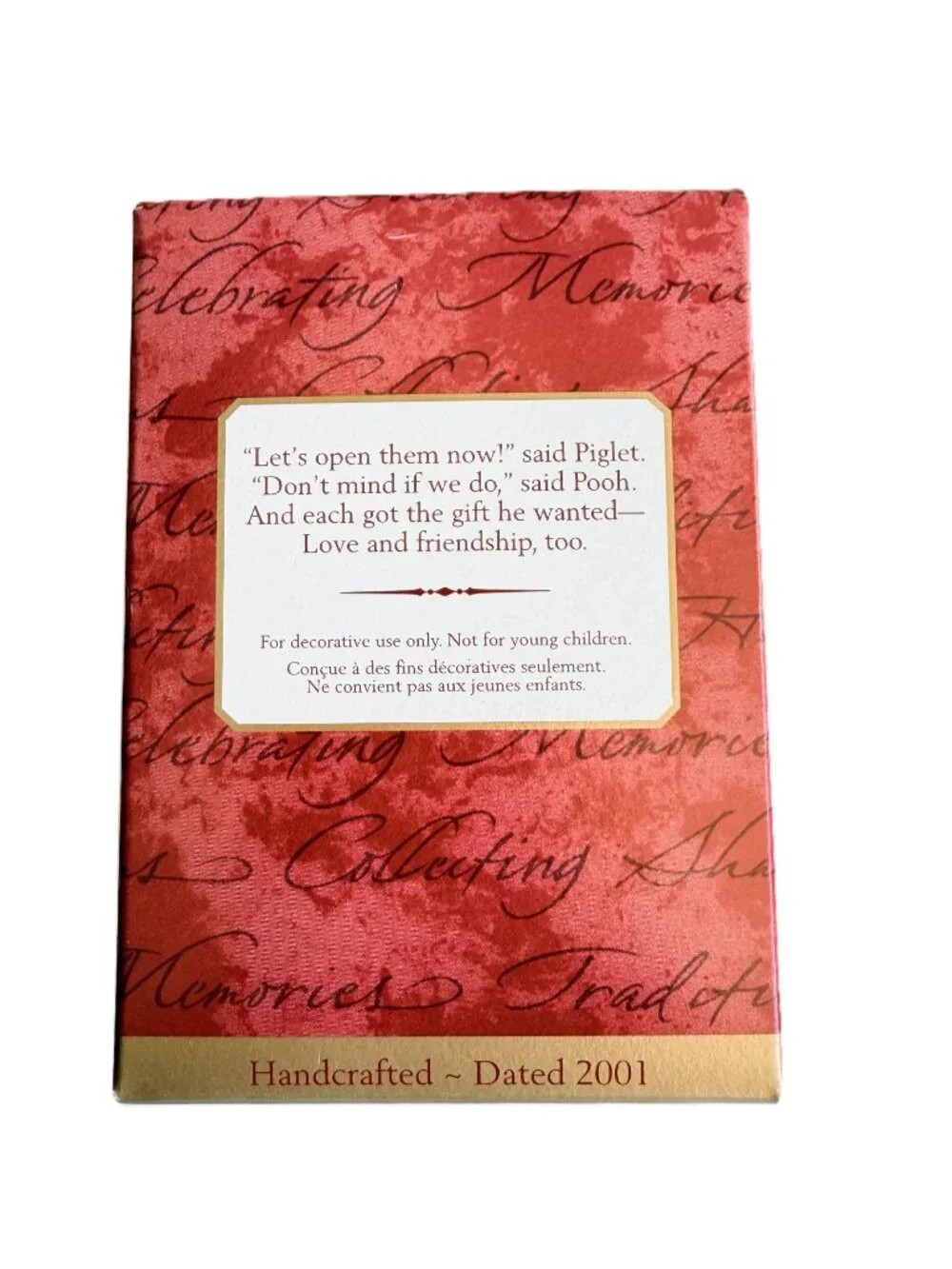 Hallmark Keepsake 2001 Just What They Wanted Winnie the Pooh Piglet Ornament